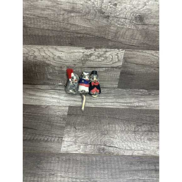 Original Fur Toys Real Fur Mouse Miniature W Germany Made Collectible HTF 3 Mice